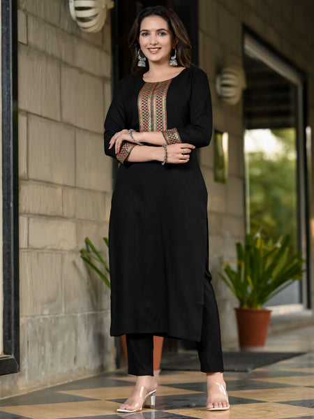 Women Viscose Rayon Kurta Pant Dupatta Set