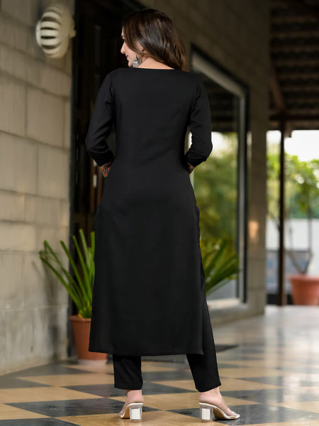 Women Viscose Rayon Kurta Pant Dupatta Set