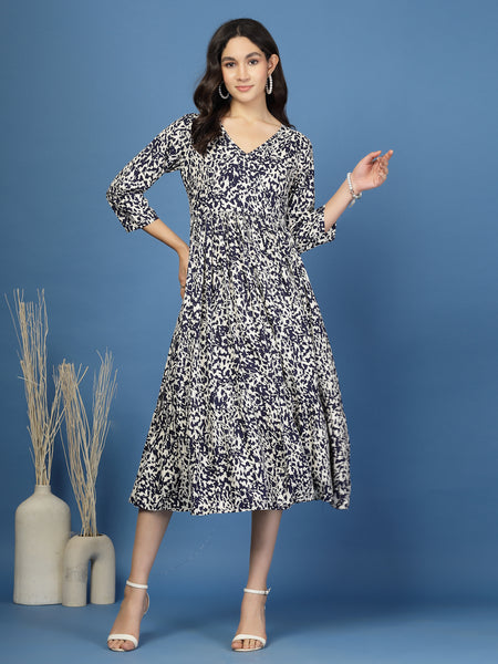 Women's Animal Print Fit & Flare Dress