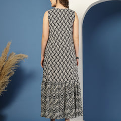 Women's Printed Fit & Flare Dress
