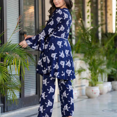 Women Floral Print 2-Piece Top & Pants Set