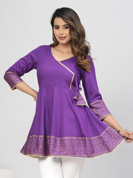 Women Lace Regular Fit Wrap Tunic