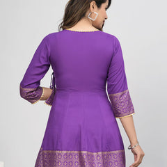 Women Lace Regular Fit Wrap Tunic
