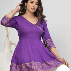 Women Lace Regular Fit Wrap Tunic