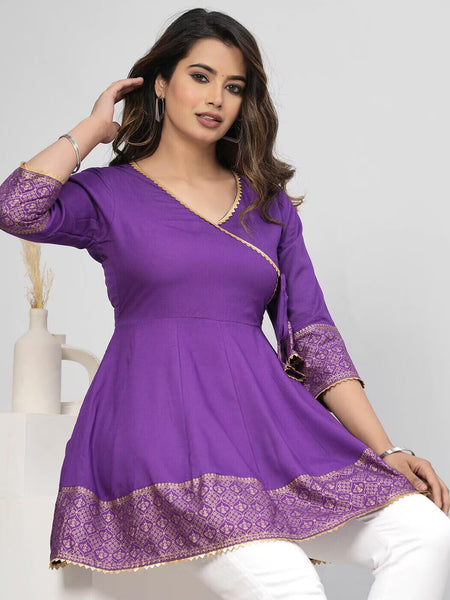 Women Lace Regular Fit Wrap Tunic