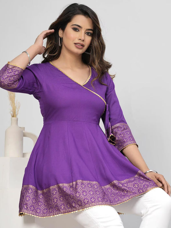 Women Lace Regular Fit Wrap Tunic