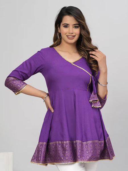 Women Lace Regular Fit Wrap Tunic