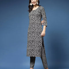 Women Floral Print Straight Kurta & Pants Set