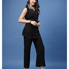 Women 2-Piece Co-Ord Set with Tie-Up Knot