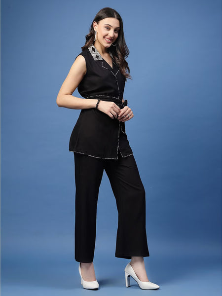 Women 2-Piece Co-Ord Set with Tie-Up Knot