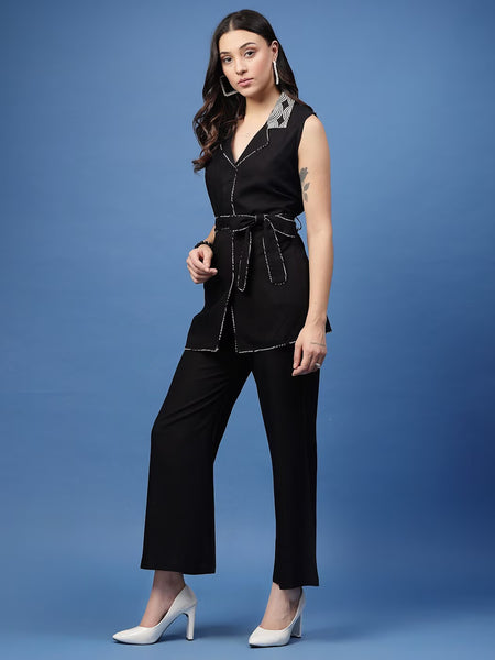 Women 2-Piece Co-Ord Set with Tie-Up Knot