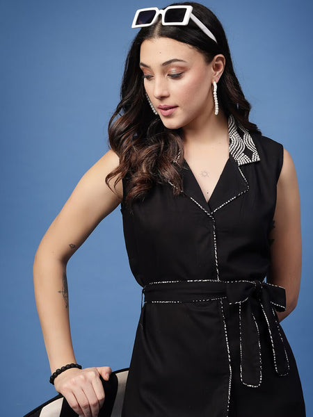 Women 2-Piece Co-Ord Set with Tie-Up Knot