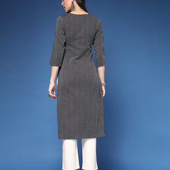 Women Striped Straight Kurta