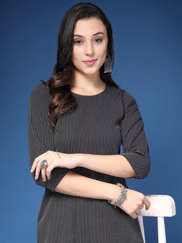Women Striped Straight Kurta