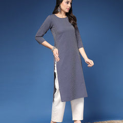 Women Striped Straight Kurta