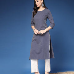 Women Striped Straight Kurta