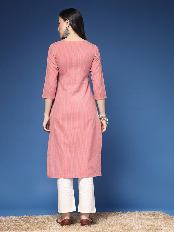 Women Striped Straight Kurta