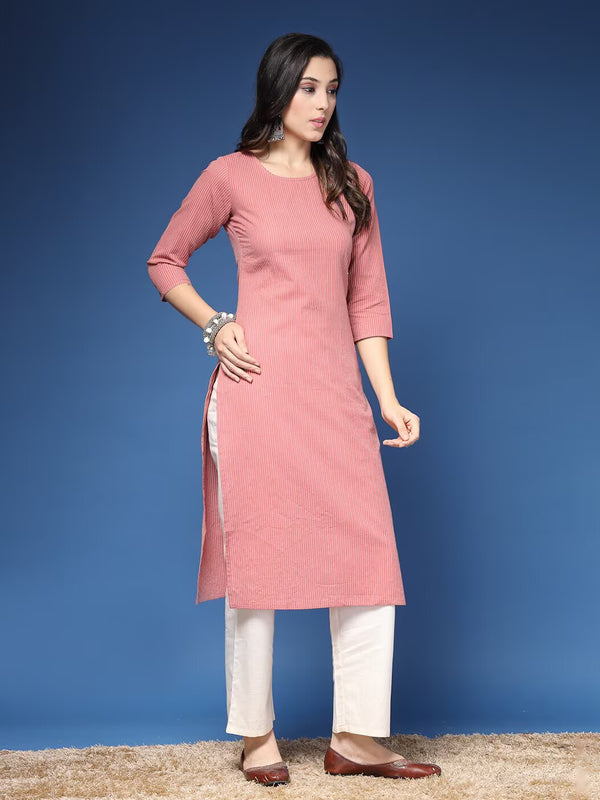 Women Striped Straight Kurta