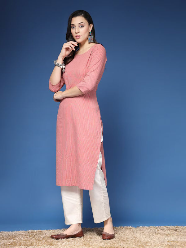 Women Striped Straight Kurta