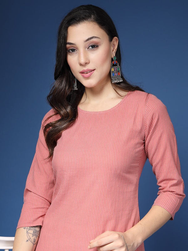 Women Striped Straight Kurta