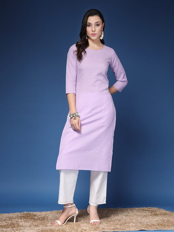 Women Striped Straight Kurta
