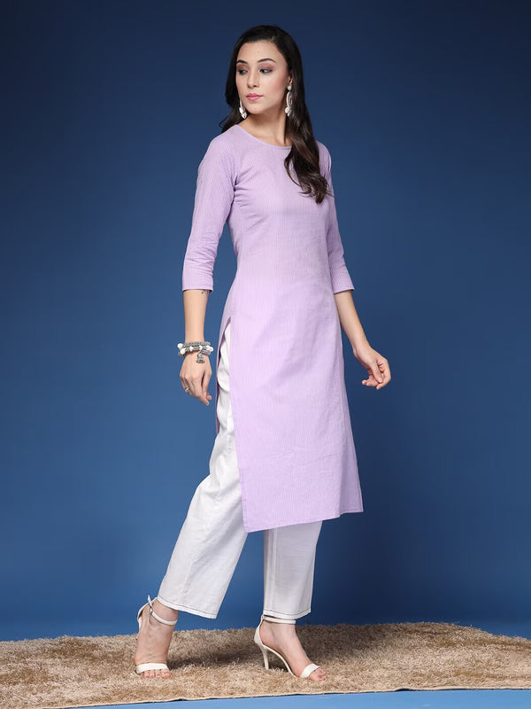 Women Striped Straight Kurta