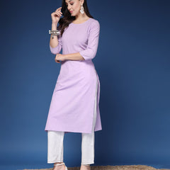 Women Striped Straight Kurta