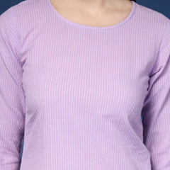 Women Striped Straight Kurta
