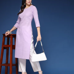 Women Striped Straight Kurta