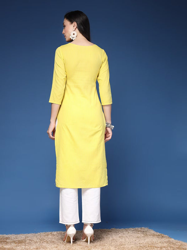 Women Striped Straight Kurta