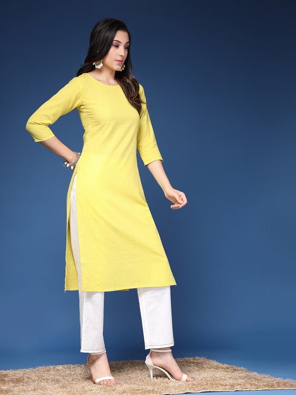 Women Striped Straight Kurta