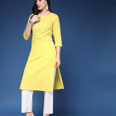 Women Striped Straight Kurta