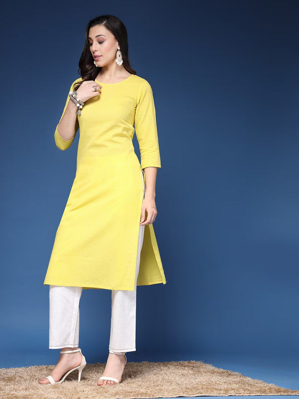 Women Striped Straight Kurta
