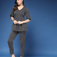 Women Striped 2-Piece Co-Ord Set