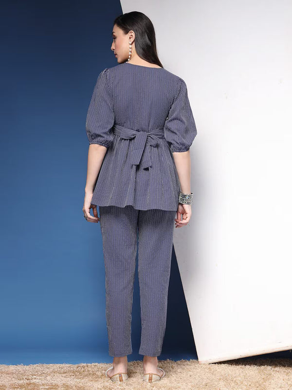 Women Striped 2-Piece Co-Ord Set