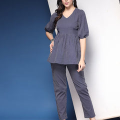 Women Striped 2-Piece Co-Ord Set