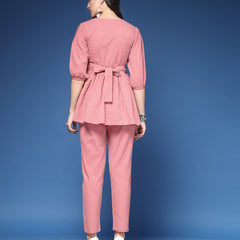 Women Striped 2-Piece Co-Ord Set