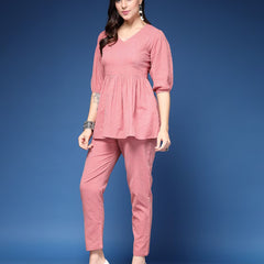 Women Striped 2-Piece Co-Ord Set