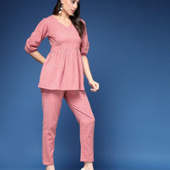 Women Striped 2-Piece Co-Ord Set