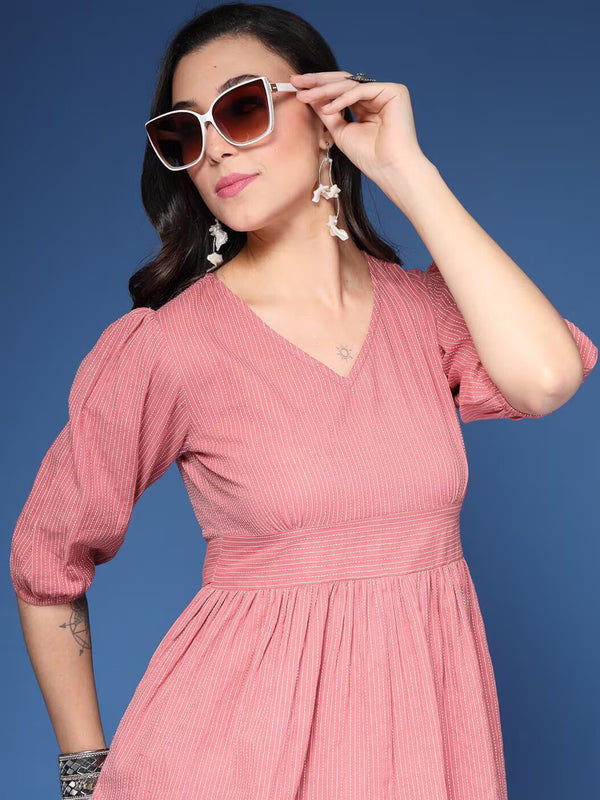 Women Striped 2-Piece Co-Ord Set