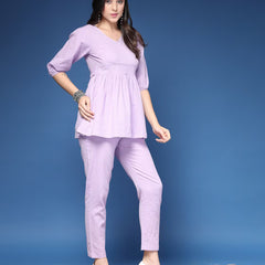 Women Striped 2-Piece Co-Ord Set
