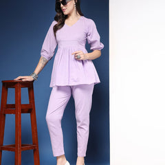 Women Striped 2-Piece Co-Ord Set
