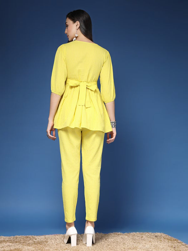 Women Striped 2-Piece Co-Ord Set