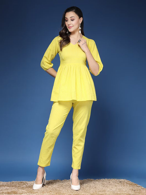 Women Striped 2-Piece Co-Ord Set