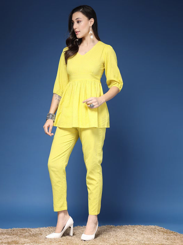 Women Striped 2-Piece Co-Ord Set