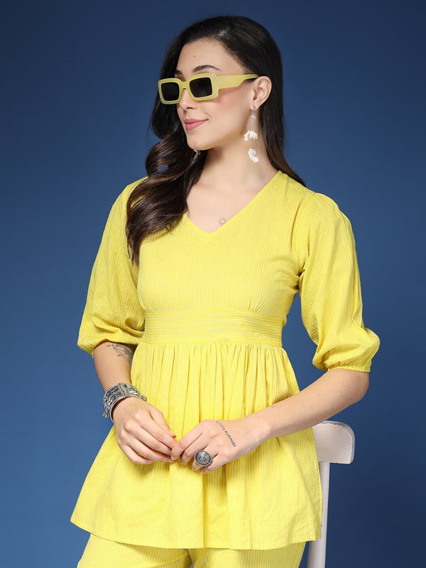 Women Striped 2-Piece Co-Ord Set