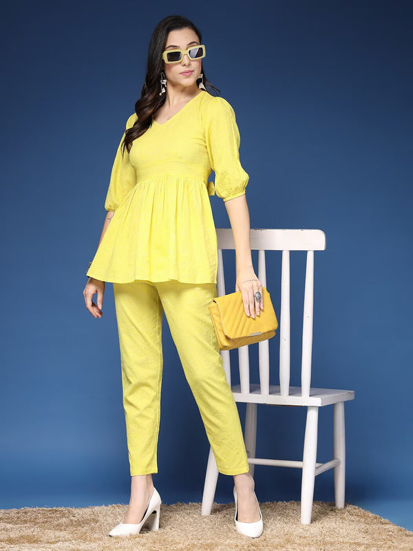 Women Striped 2-Piece Co-Ord Set