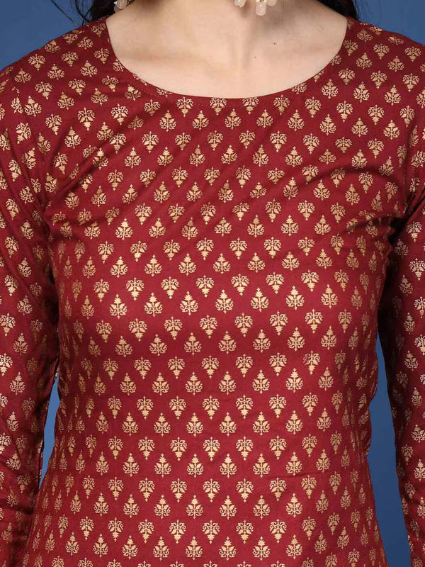Women Printed Straight Kurta Set with Dupatta