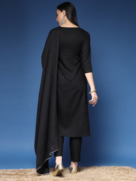Embroidery Straight Kurta Set