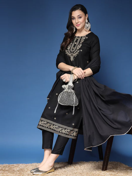 Embroidery Straight Kurta Set